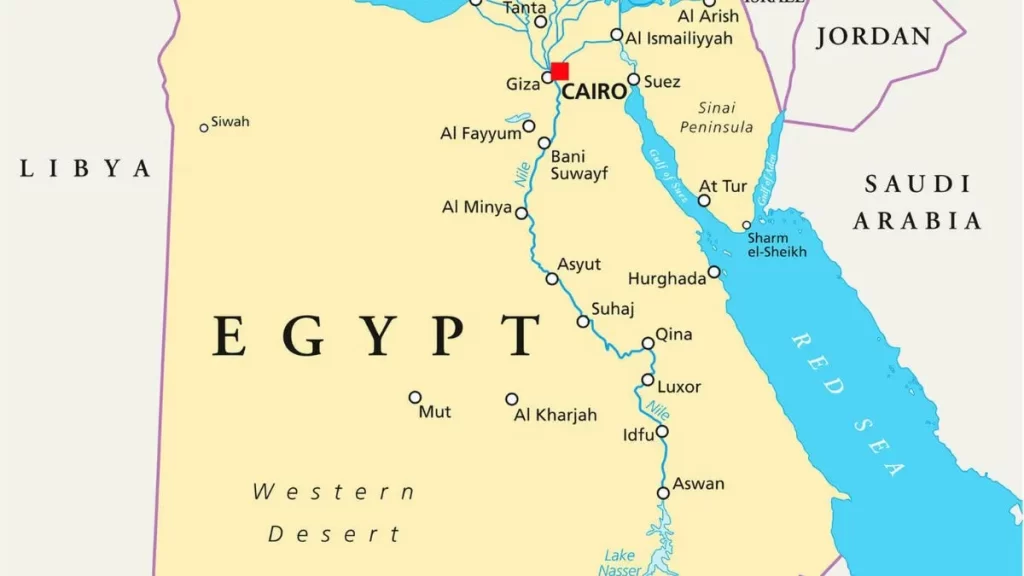 خريطة النيل