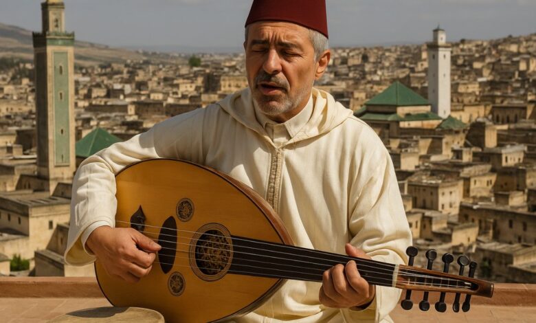 الملحون في المغرب- شاعر يعزف العود في فاس القديمة